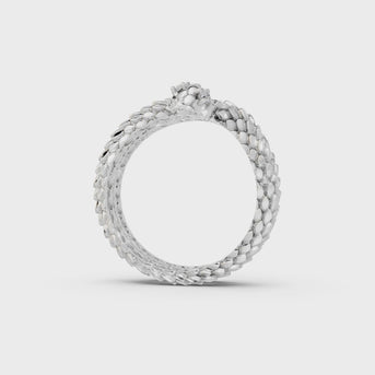coiled snake ring in silver turntable video