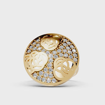 lucky coin ring in gold turntable video