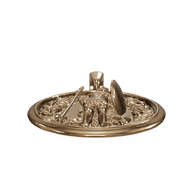 Achilles Necklace in brass 3d scene