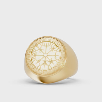 vegvísir in gold turntable video