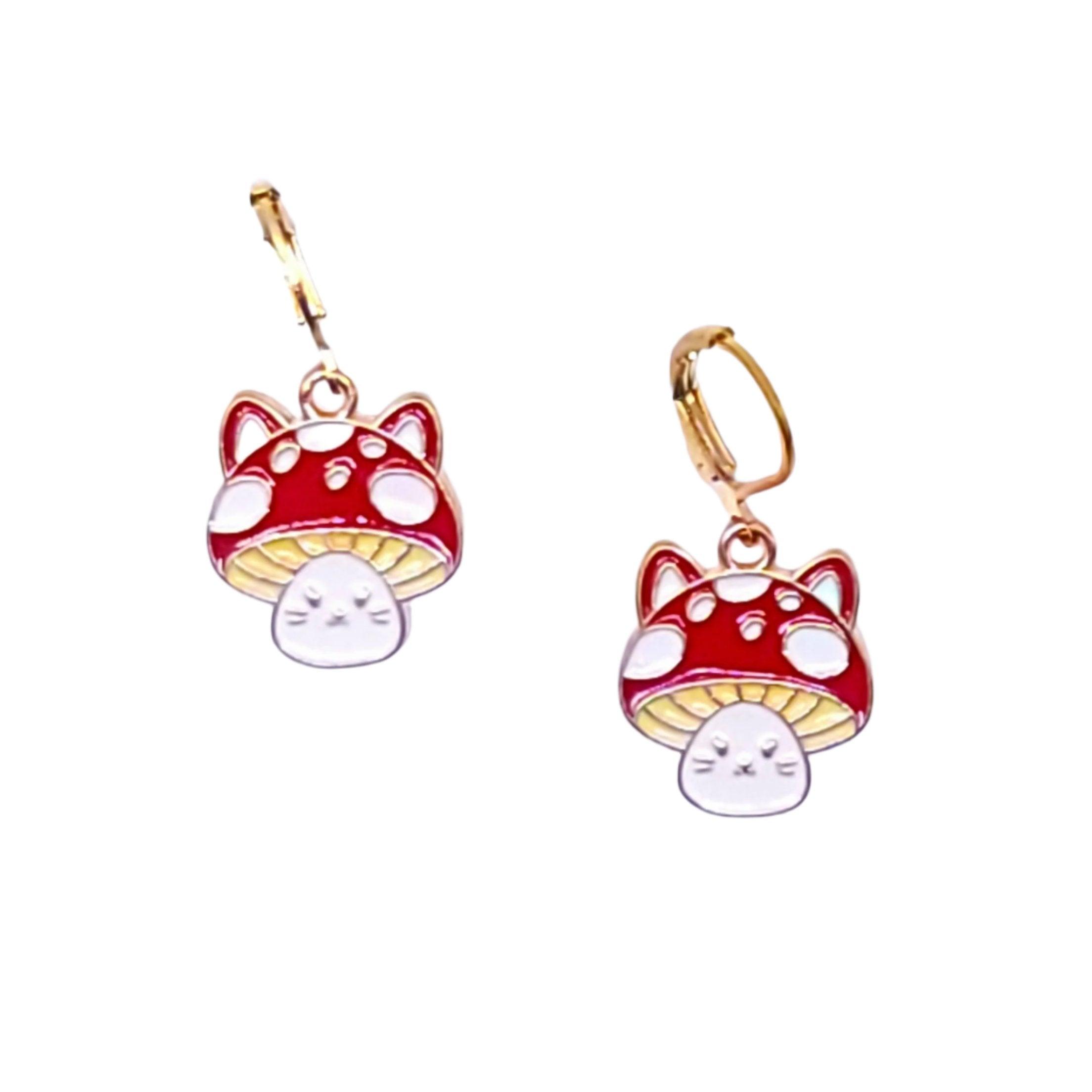 Mushroom Cats - Pocket Rock Jewelry