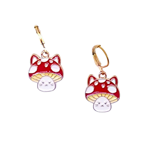 Mushroom Cats - Pocket Rock Jewelry