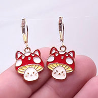 Mushroom Cats - Pocket Rock Jewelry