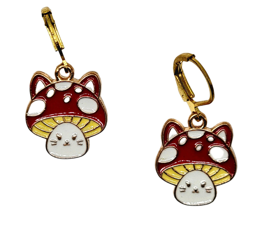 Mushroom Cats - Pocket Rock Jewelry