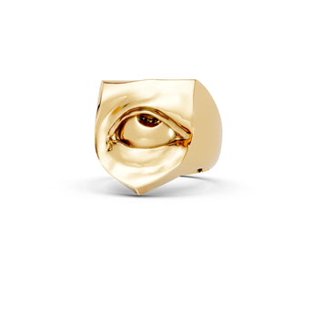 Rolling Eyes - 10K Yellow Gold - Pocket Rock Jewelry