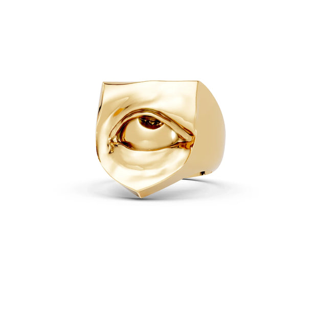 Rolling Eyes - 10K Yellow Gold - Pocket Rock Jewelry