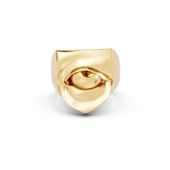 Rolling Eyes - 10K Yellow Gold - Pocket Rock Jewelry