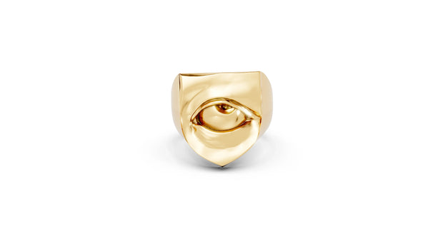 Rolling Eyes - 10K Yellow Gold - Pocket Rock Jewelry