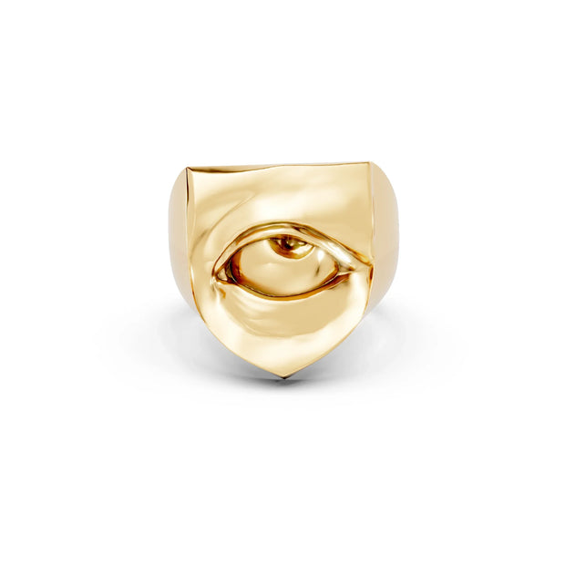 Rolling Eyes - 10K Yellow Gold - Pocket Rock Jewelry