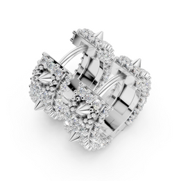 Diamond earring on a white background