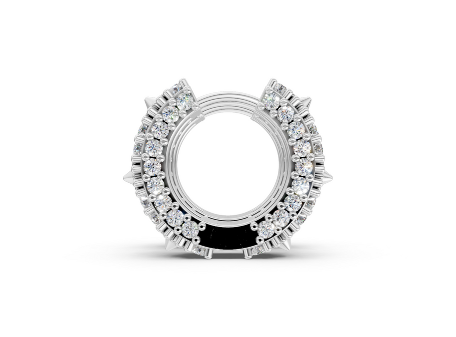 Diamond ring with a white background