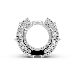 Diamond ring with a white background