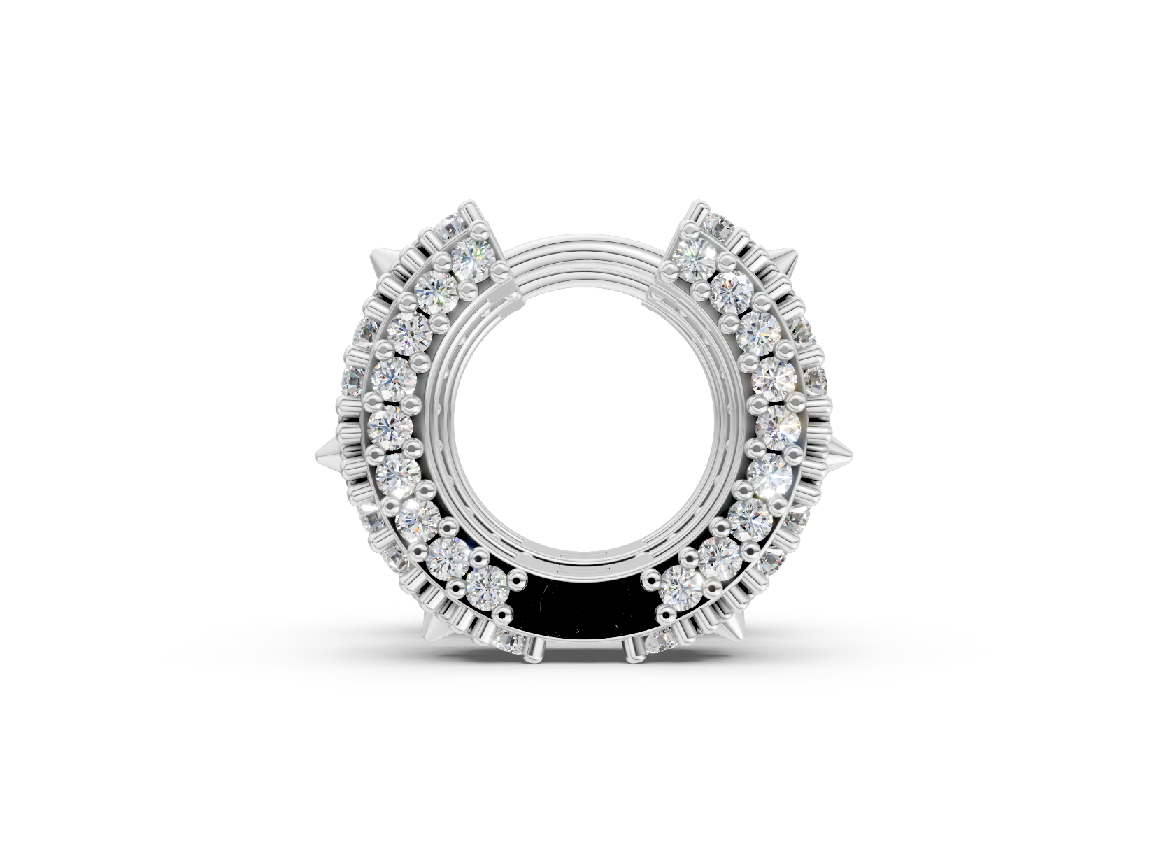 Diamond ring with a white background