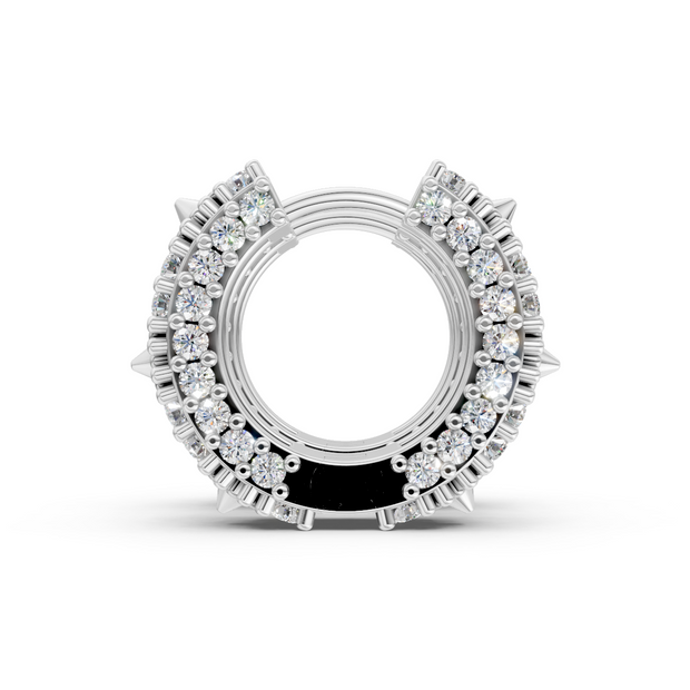 Diamond ring with a white background