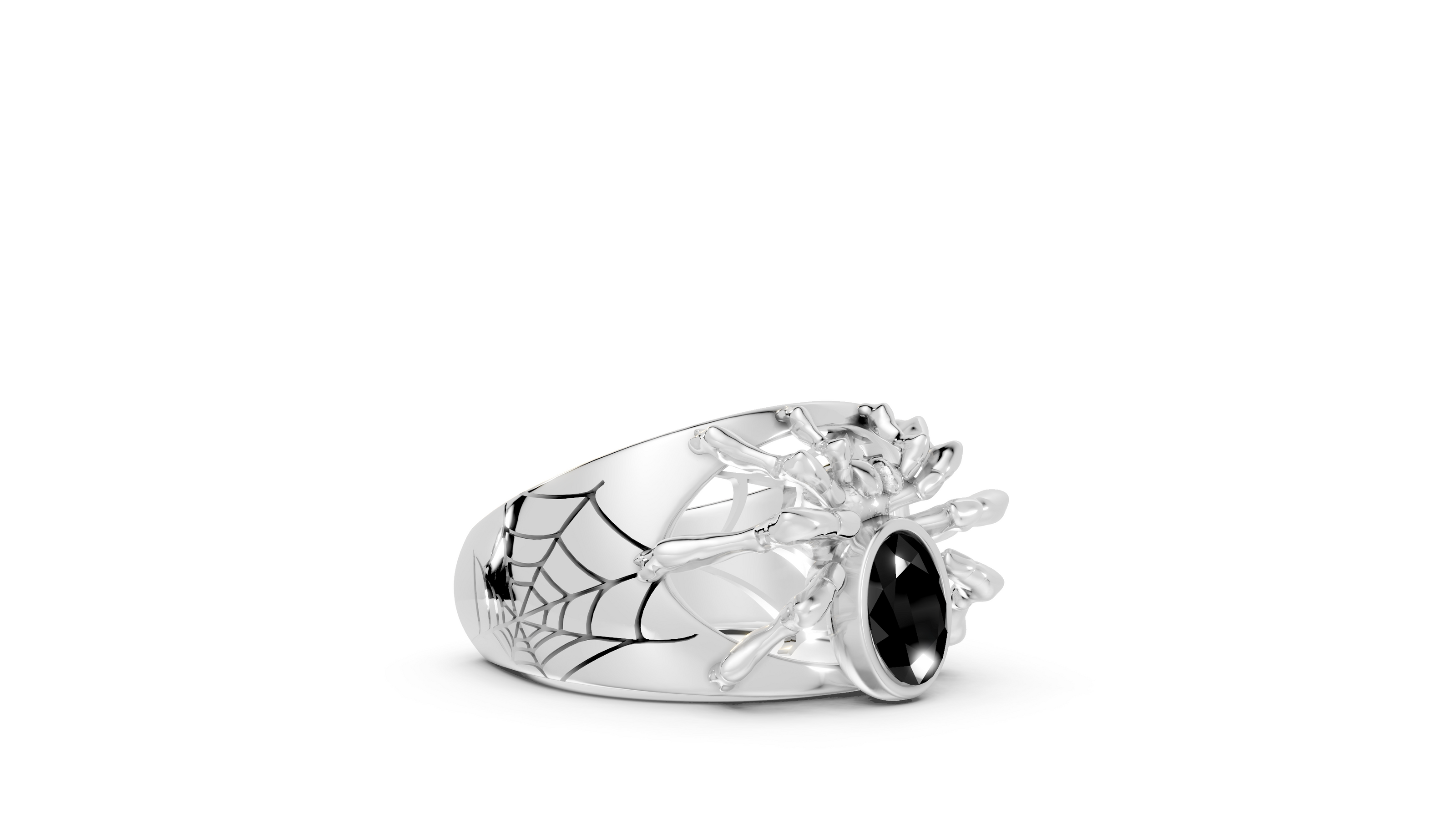 tarantula ring in silver 