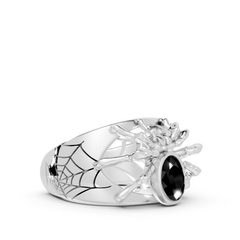 tarantula ring in silver 