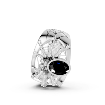 Tarantula in Black - Sterling - Pocket Rock Jewelry