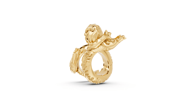 Yokai - 10K Yellow Gold - Pocket Rock Jewelry